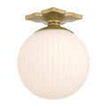 Crystorama ORY-1003-AG-WH Aged Brass Orly 10'' Aged Brass Semi Flush Mount Image 1