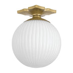 Crystorama Orly 10'' Aged Brass Semi Flush Mount