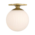 Crystorama ORY-1003-AG-WH Aged Brass Orly 10'' Aged Brass Semi Flush Mount Image 6