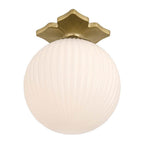 Crystorama ORY-1003-AG-WH Aged Brass Orly 10'' Aged Brass Semi Flush Mount Image 5