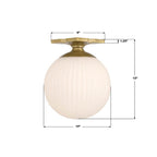 Crystorama ORY-1003-AG-WH Aged Brass Orly 10'' Aged Brass Semi Flush Mount Image 2