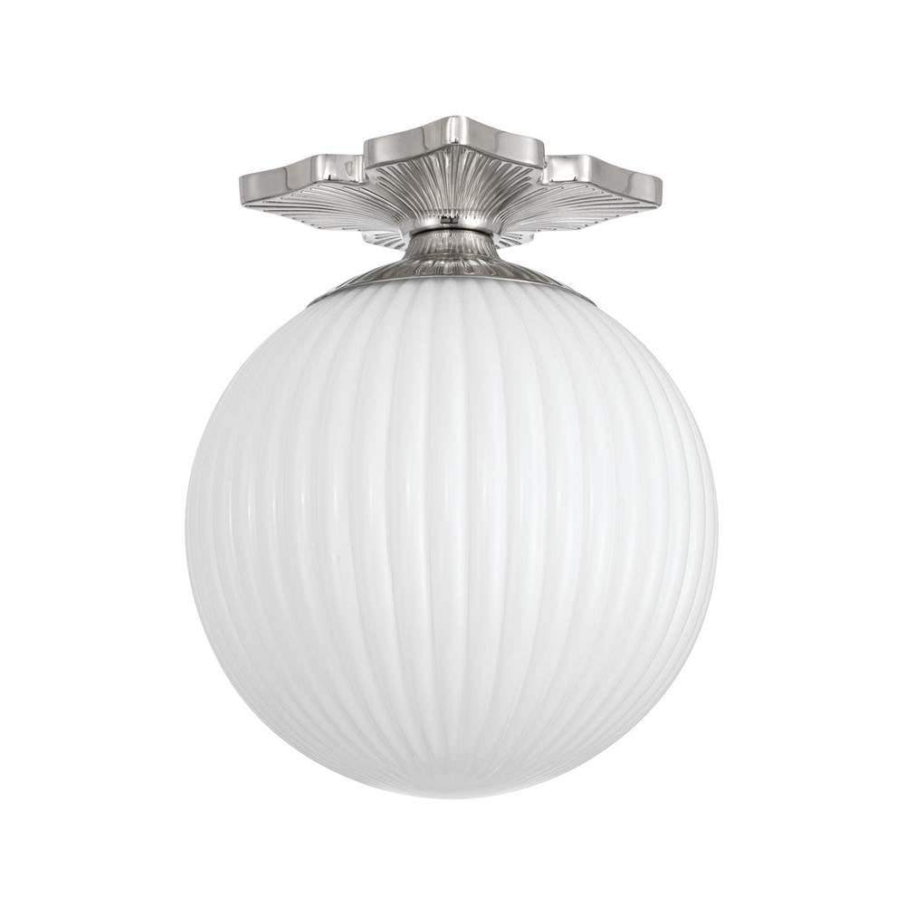 Crystorama Orly 10'' Aged Brass Semi Flush Mount