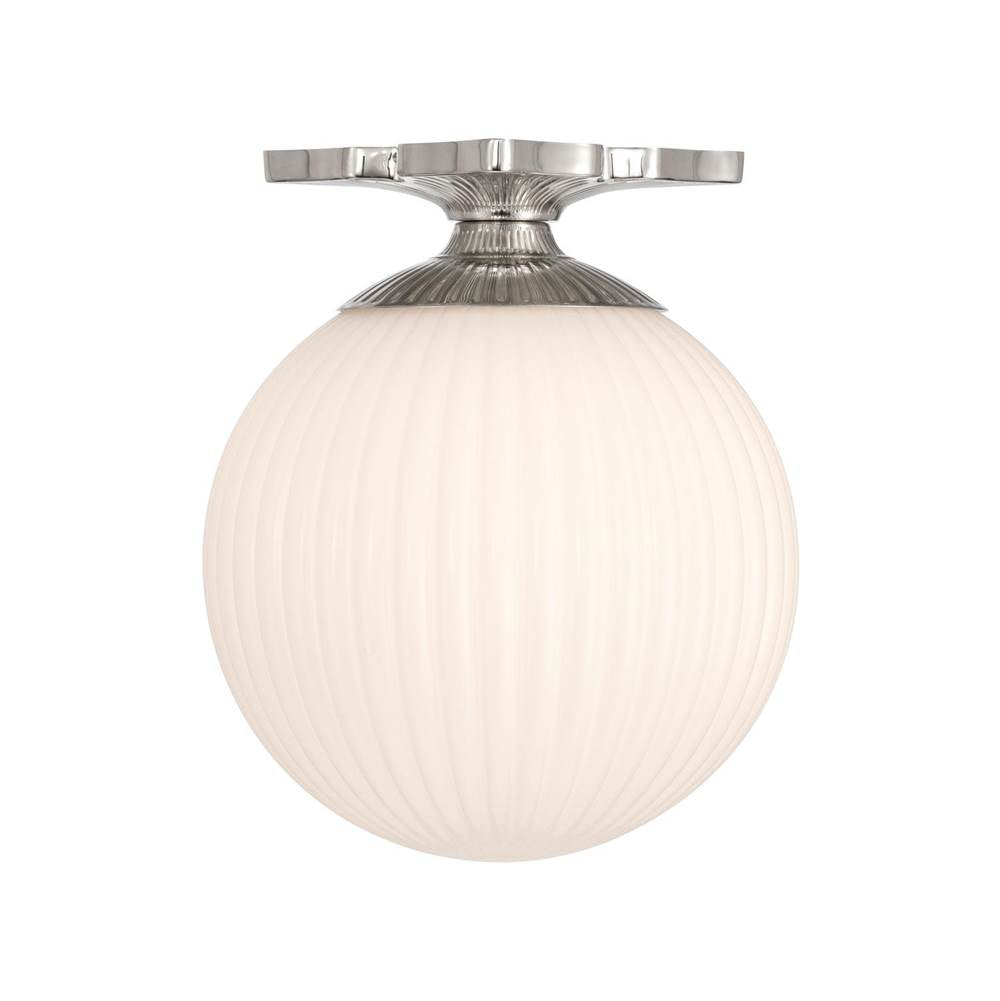 Crystorama ORY-1003-PN-WH Polished Nickel Orly 10'' Polished Nickel Semi Flush Mount Image 6