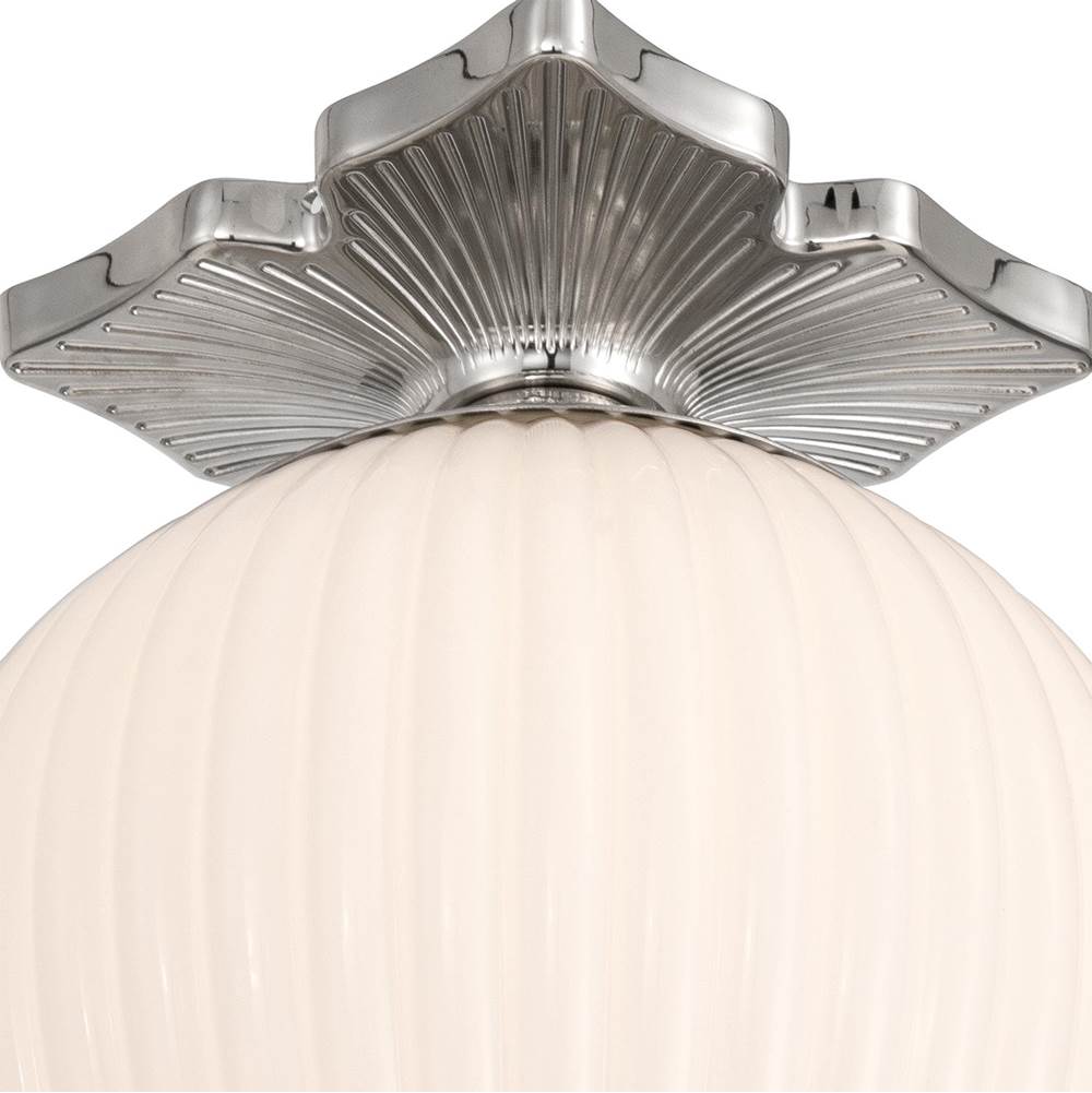 Crystorama ORY-1003-PN-WH Polished Nickel Orly 10'' Polished Nickel Semi Flush Mount Image 4