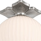 Crystorama ORY-1003-PN-WH Polished Nickel Orly 10'' Polished Nickel Semi Flush Mount Image 4