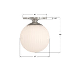 Crystorama ORY-1003-PN-WH Polished Nickel Orly 10'' Polished Nickel Semi Flush Mount Image 2