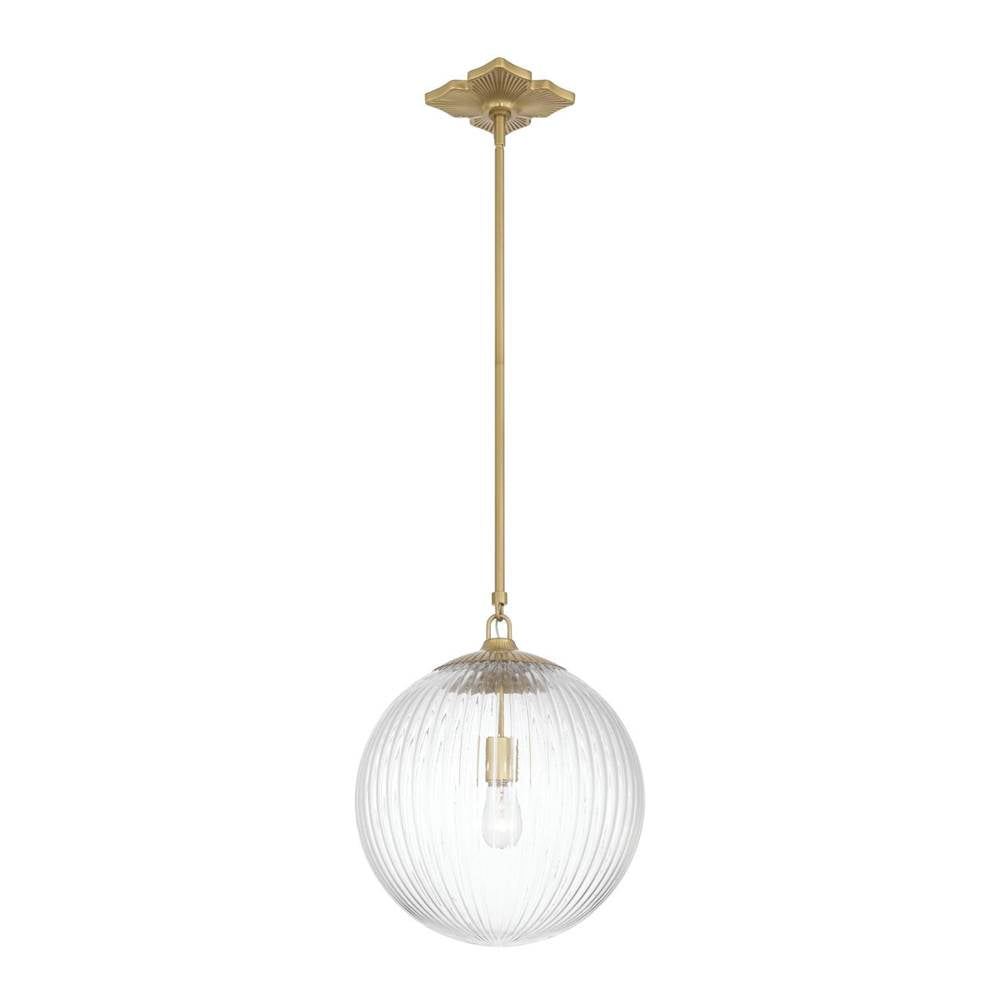 Crystorama ORY-1007-AG-CL Aged Brass Orly 14'' Aged Brass Pendant Image 1