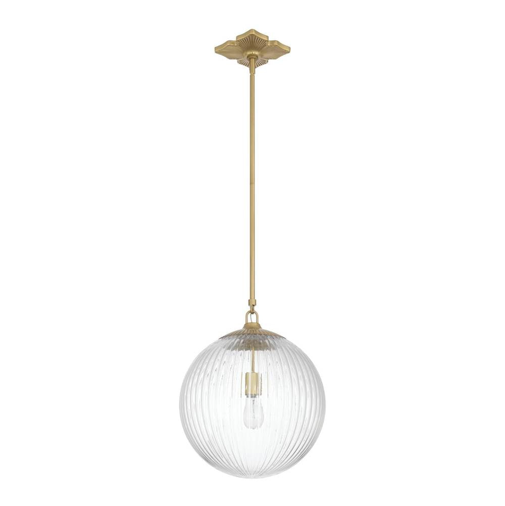 Crystorama Orly 14'' Aged Brass Pendant