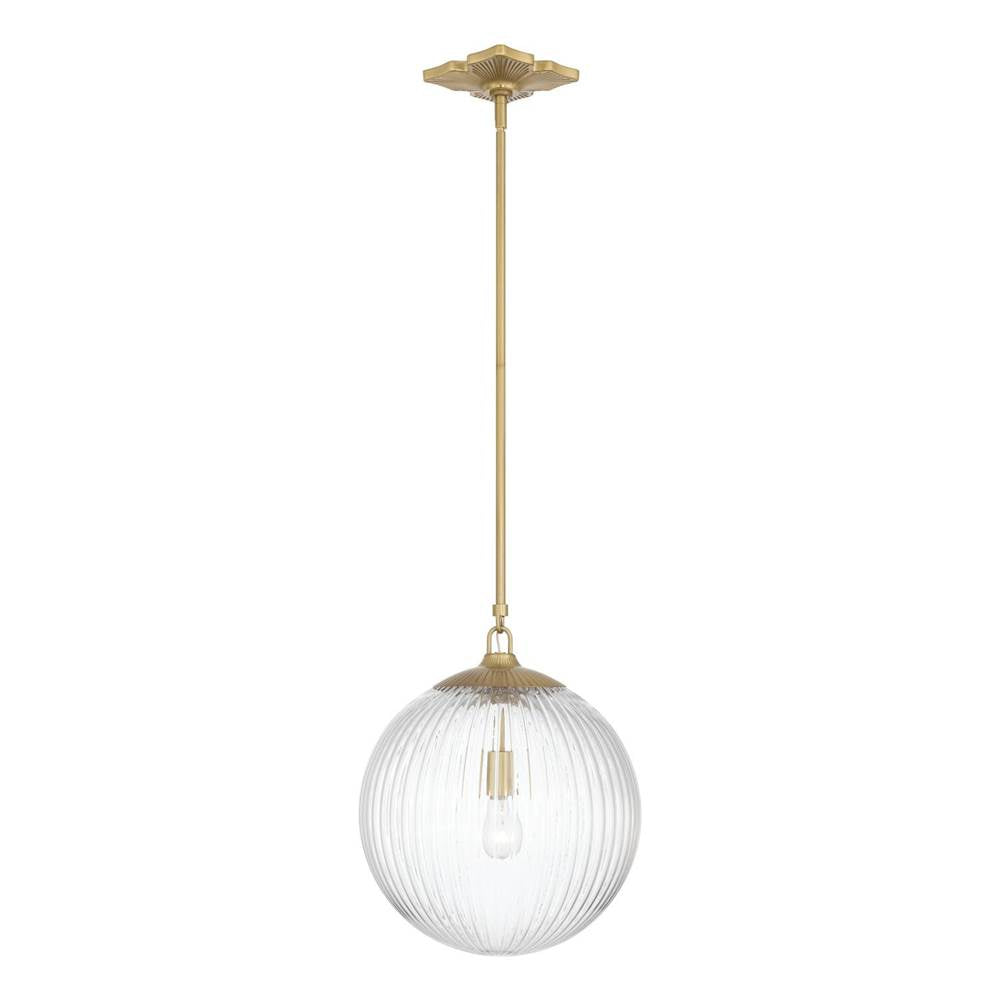 Crystorama ORY-1007-AG-CL Aged Brass Orly 14'' Aged Brass Pendant Image 6