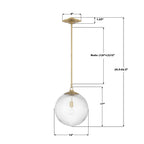 Crystorama ORY-1007-AG-CL Aged Brass Orly 14'' Aged Brass Pendant Image 2