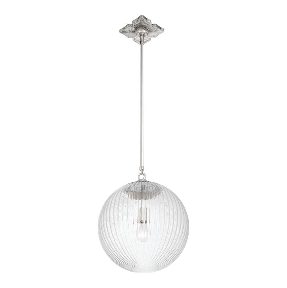 Crystorama ORY-1007-PN-CL Polished Nickel Orly 14'' Polished Nickel Pendant Image 5