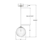 Crystorama ORY-1007-PN-CL Polished Nickel Orly 14'' Polished Nickel Pendant Image 2