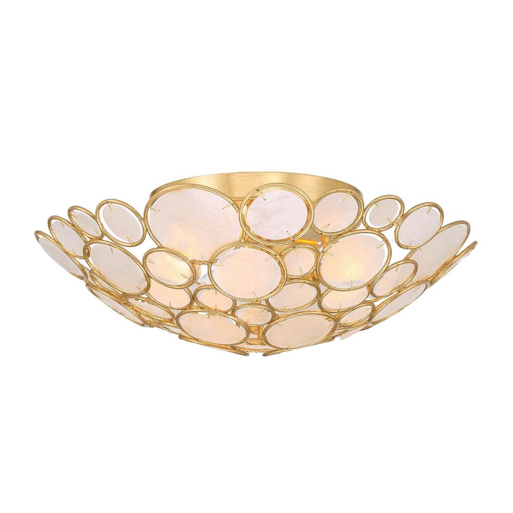 Crystorama PAL-524-GA Antique Gold Palla 16'' Antique Gold Semi Flush Mount Image 1