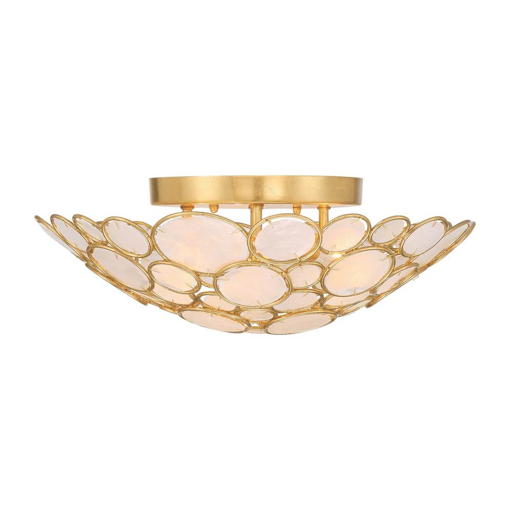 Crystorama PAL-524-GA Antique Gold Palla 16'' Antique Gold Semi Flush Mount Image 6