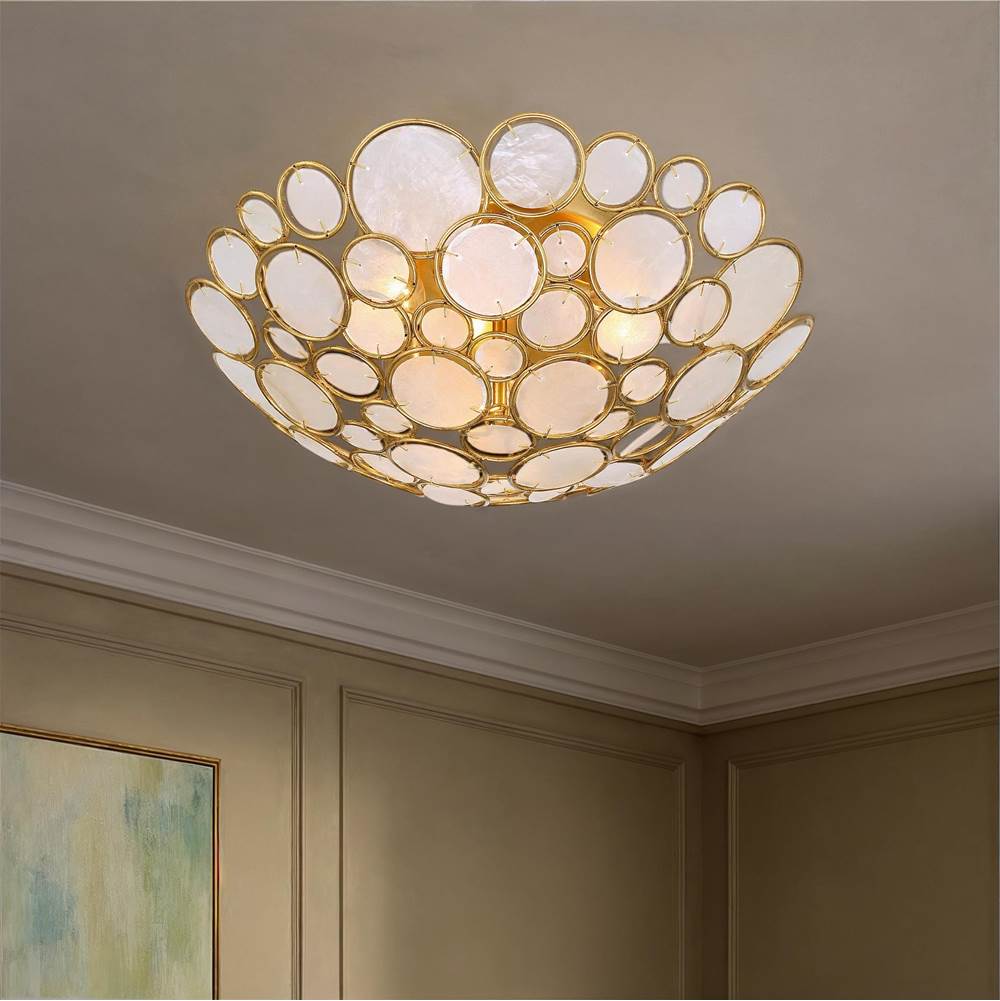 Crystorama PAL-524-GA Antique Gold Palla 16'' Antique Gold Semi Flush Mount Image 3