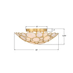Crystorama PAL-524-GA Antique Gold Palla 16'' Antique Gold Semi Flush Mount Image 2