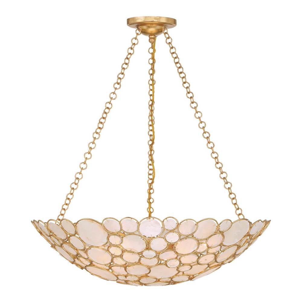 Crystorama PAL-525-GA Antique Gold Palla 24.5'' Antique Gold Chandelier Image 6