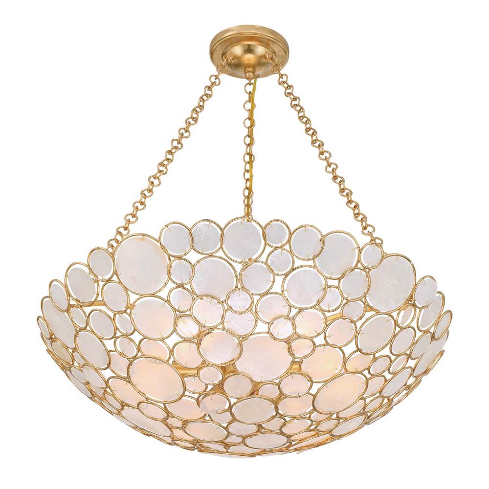 Crystorama PAL-525-GA Antique Gold Palla 24.5'' Antique Gold Chandelier Image 5