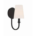 Crystorama PAY-921-BF Black Forged Payton 1 Light Black Forged Wall Mount Image 1