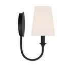 Crystorama Payton 1 Light Black Forged Wall Mount