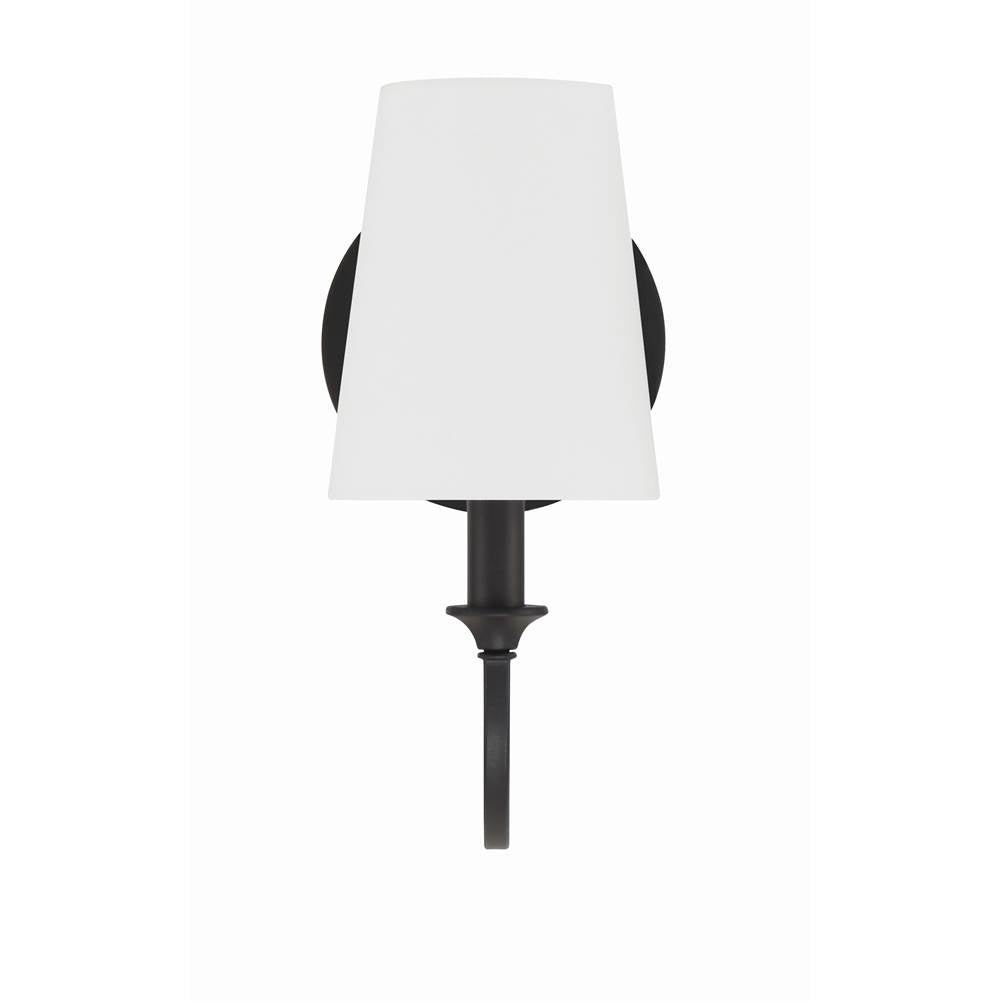 Crystorama PAY-921-BF Black Forged Payton 1 Light Black Forged Wall Mount Image 4