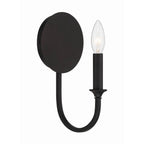 Crystorama PAY-921-BF Black Forged Payton 1 Light Black Forged Wall Mount Image 3
