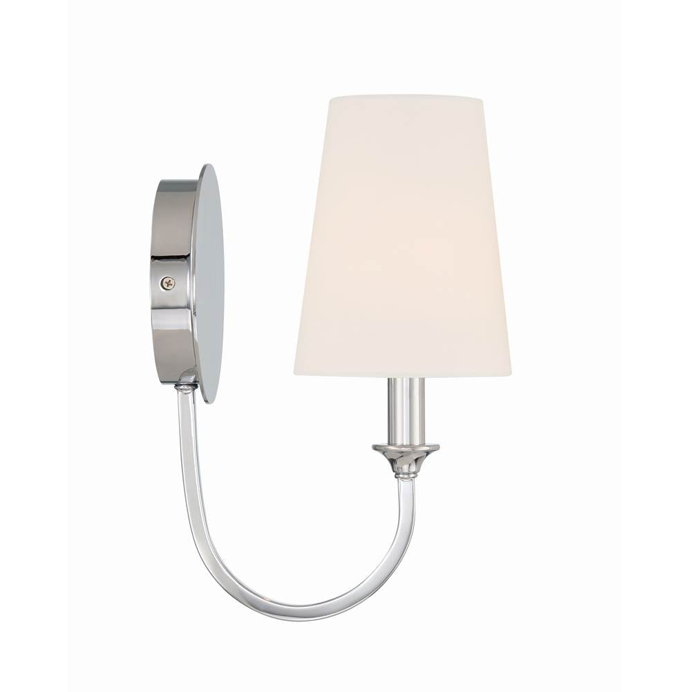 Crystorama Payton 1 Light Black Forged Wall Mount