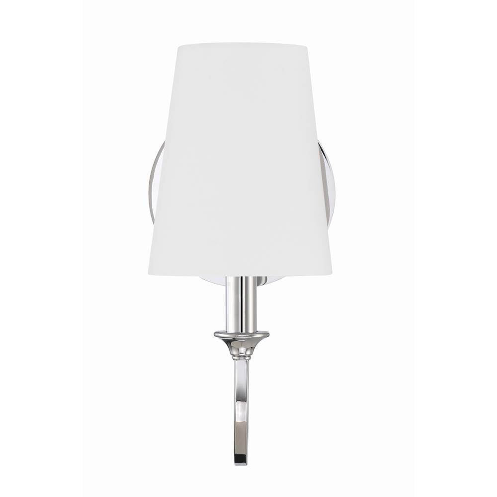 Crystorama PAY-921-CH Polished Chrome Payton 1 Light Polished Chrome Wall Mount Image 4