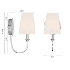 Crystorama PAY-921-CH Polished Chrome Payton 1 Light Polished Chrome Wall Mount Image 2