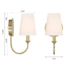 Crystorama PAY-921-VG Vibrant Gold Payton 1 Light Vibrant Gold Wall Mount Image 2