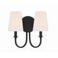 Crystorama PAY-922-BF Black Forged Payton 2 Light Black Forged Wall Mount Image 1