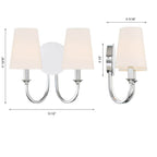 Crystorama PAY-922-CH Polished Chrome Payton 2 Light Polished Chrome Wall Mount Image 2