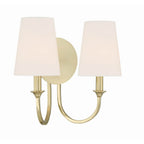 Crystorama PAY-922-VG Vibrant Gold Payton 2 Light Vibrant Gold Wall Mount Image 5