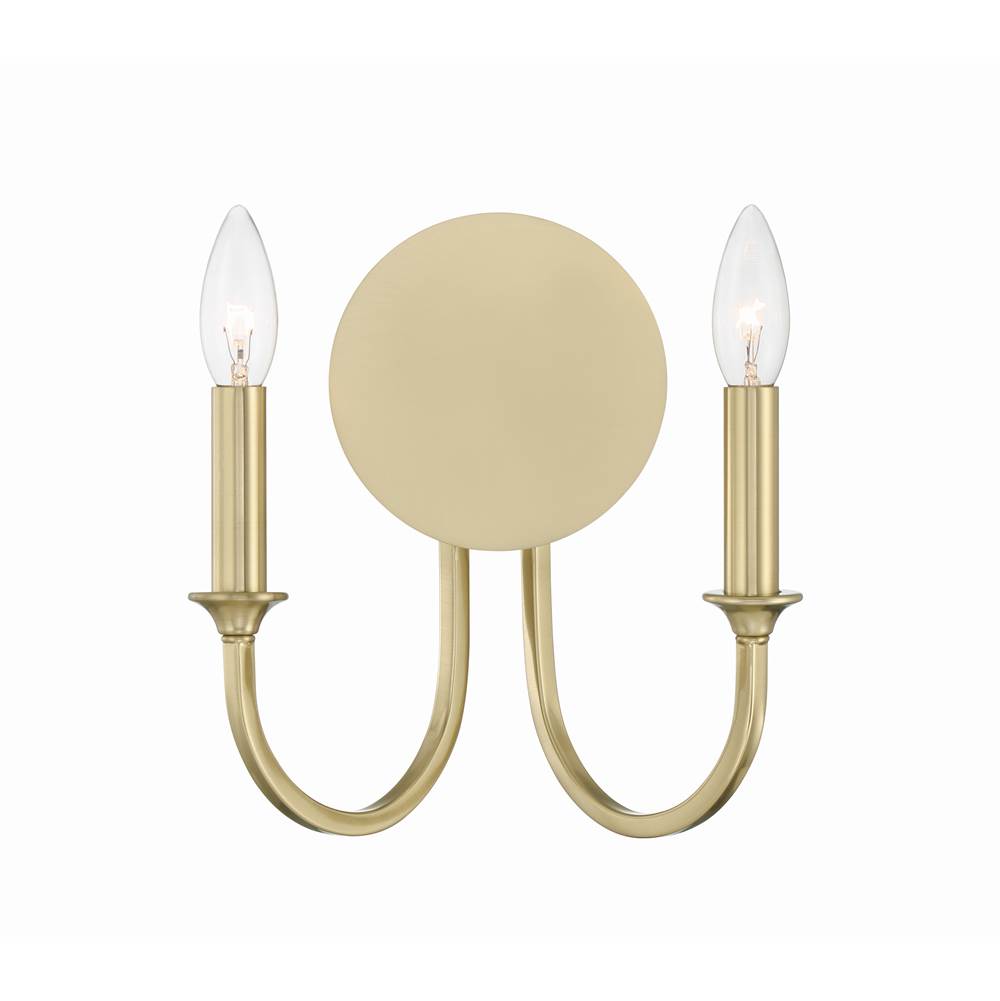 Crystorama PAY-922-VG Vibrant Gold Payton 2 Light Vibrant Gold Wall Mount Image 4