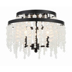 Crystorama Poppy 3 Light Matte Black Ceiling Mount