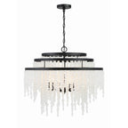 Crystorama Poppy 6 Light Matte Black Chandelier