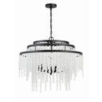 Crystorama POP-A5076-MK-FR Matte Black Poppy 6 Light Matte Black Chandelier Image 6