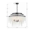 Crystorama POP-A5076-MK-FR Matte Black Poppy 6 Light Matte Black Chandelier Image 2