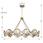 Crystorama Quincy 10 Light Distressed Twilight Chandelier