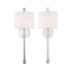 Crystorama RAC-A3501-PN Polished Nickel Rachel 1 Light Polished Nickel Wall Sconce Image 1