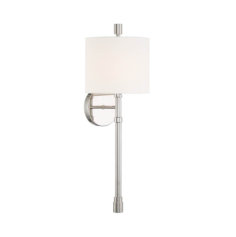Crystorama RAC-A3501-PN Polished Nickel Rachel 1 Light Polished Nickel Wall Sconce Image 5