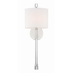 Crystorama RAC-A3501-PN Polished Nickel Rachel 1 Light Polished Nickel Wall Sconce Image 3