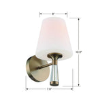 Crystorama RAM-A3401-VG Vibrant Gold Ramsey 1 Light Vibrant Gold Wall Mount Image 2