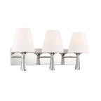 Crystorama Ramsey 3 Light Polished Nickel Bathroom Vanity