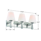Crystorama RAM-A3403-PN Polished Nickel Ramsey 3 Light Polished Nickel Bathroom Vanity Image 2