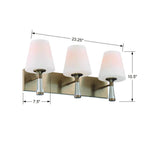 Crystorama RAM-A3403-VG Vibrant Gold Ramsey 3 Light Vibrant Gold Bathroom Vanity Image 2