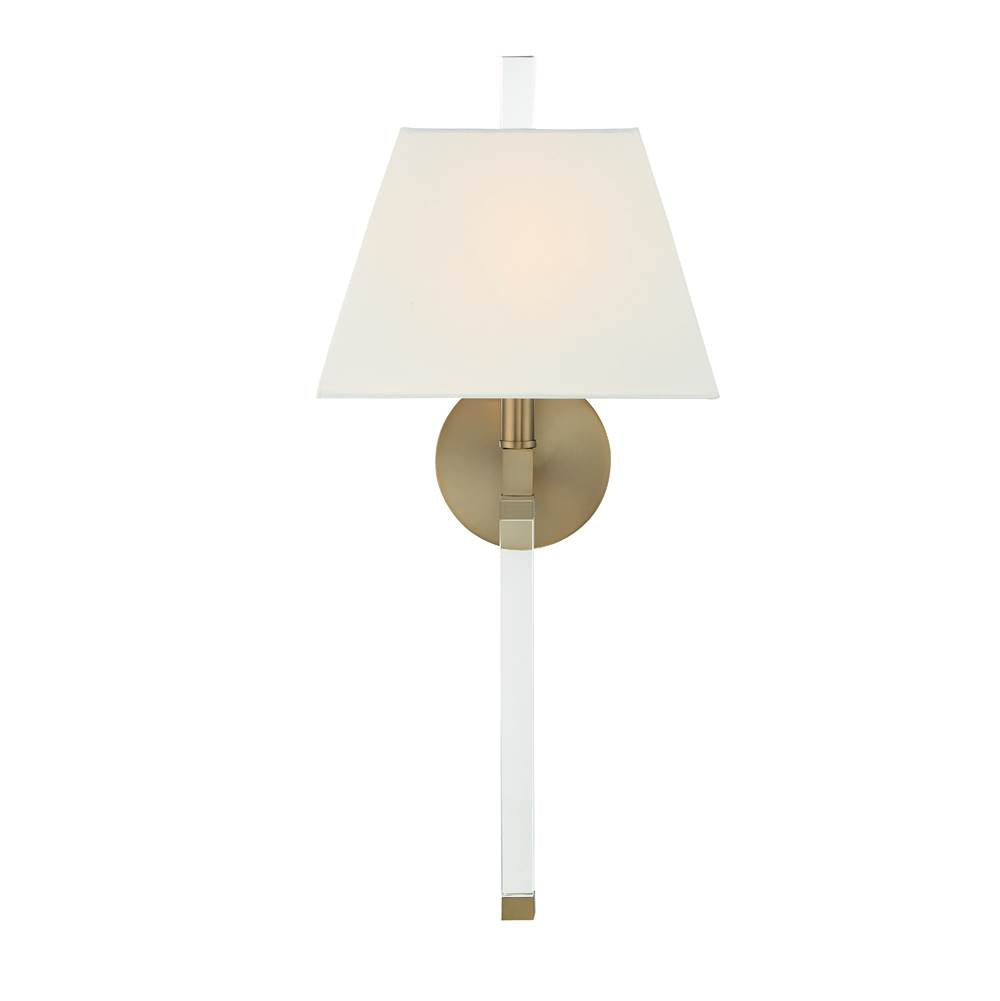Crystorama REN-261-AG Aged Brass Renee 1 Light Aged Brass Wall Mount Image 1