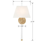 Crystorama REN-261-AG Aged Brass Renee 1 Light Aged Brass Wall Mount Image 2