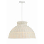 Crystorama RES-10524-MT Matte White Reese 4 Light Matte White Pendant Image 1