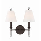 Crystorama RIV-383-DB Dark Bronze Riverdale 2 Light Dark Bronze Wall Mount Image 4